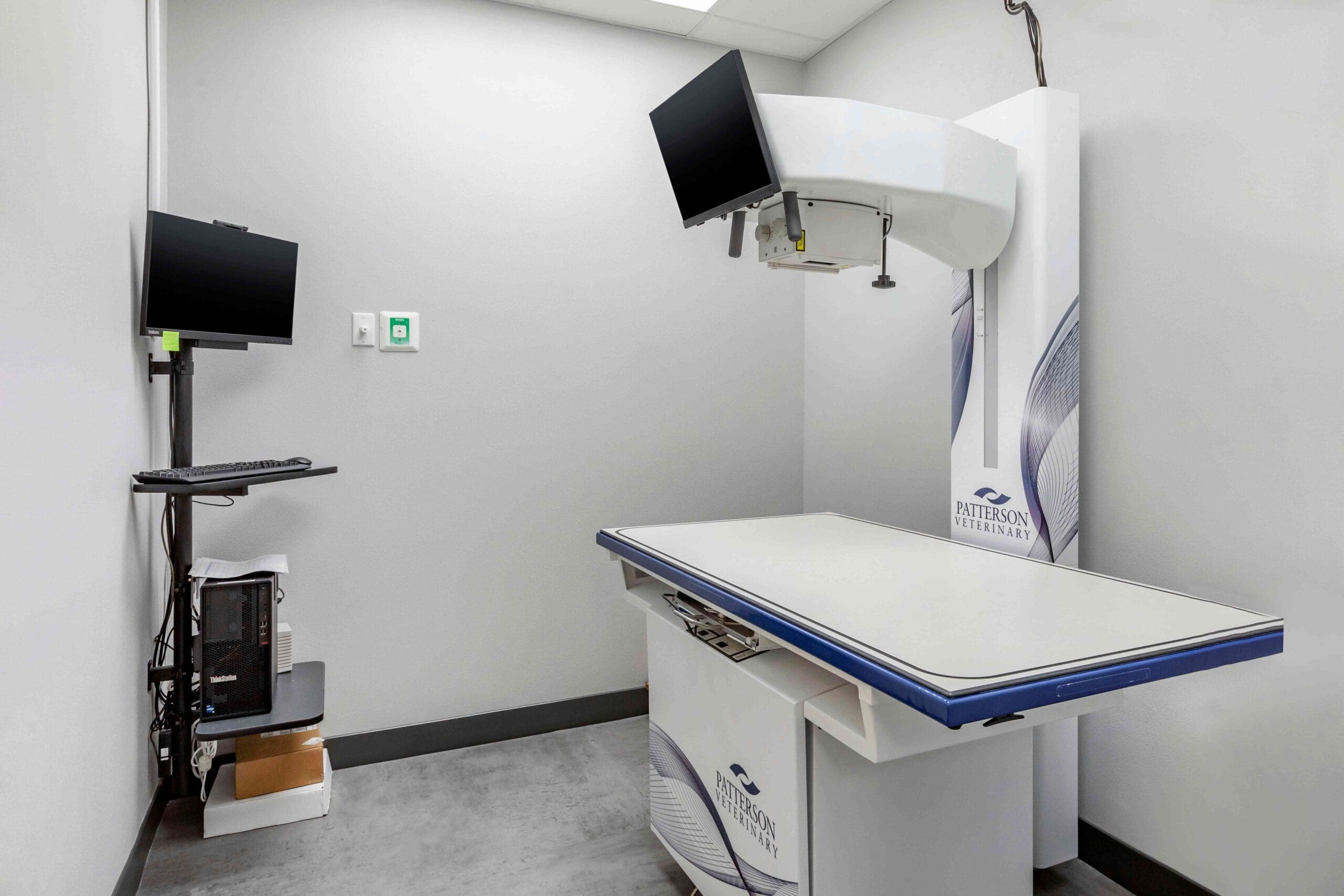 Exam room intended to take x-ray photos of pets