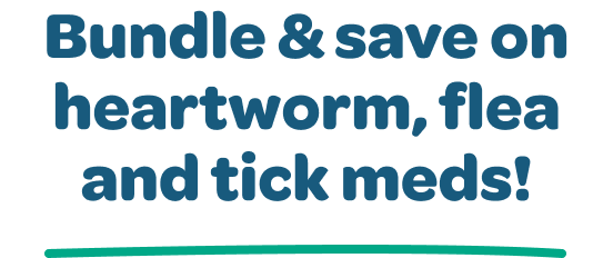 Bundle & save on heartworm, flea and tick meds!