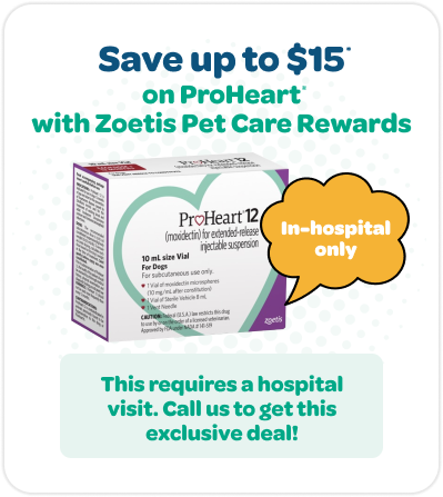 Save up to $15 on ProHeart with Zoetis Pet Care Rewards